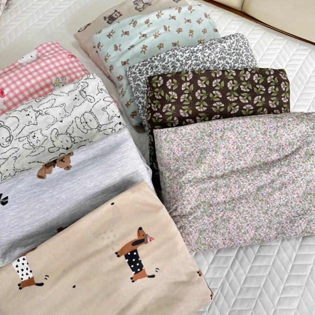 雨爸的针织床笠 格子熊猫/奶球兔/小熊出没