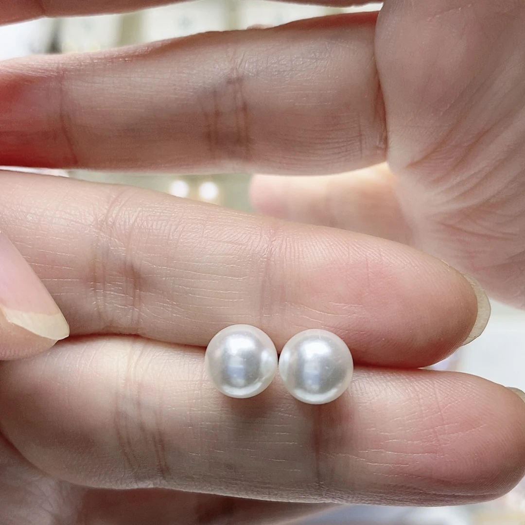 银S925镶嵌淡水珍珠耳饰