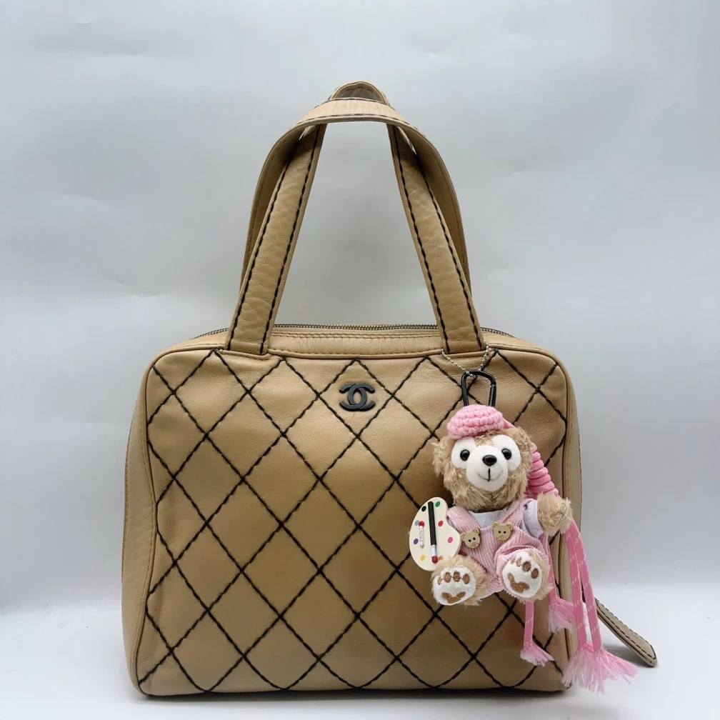 95新 Chanel/香奈儿   奶茶色公文手提包 1436 1548