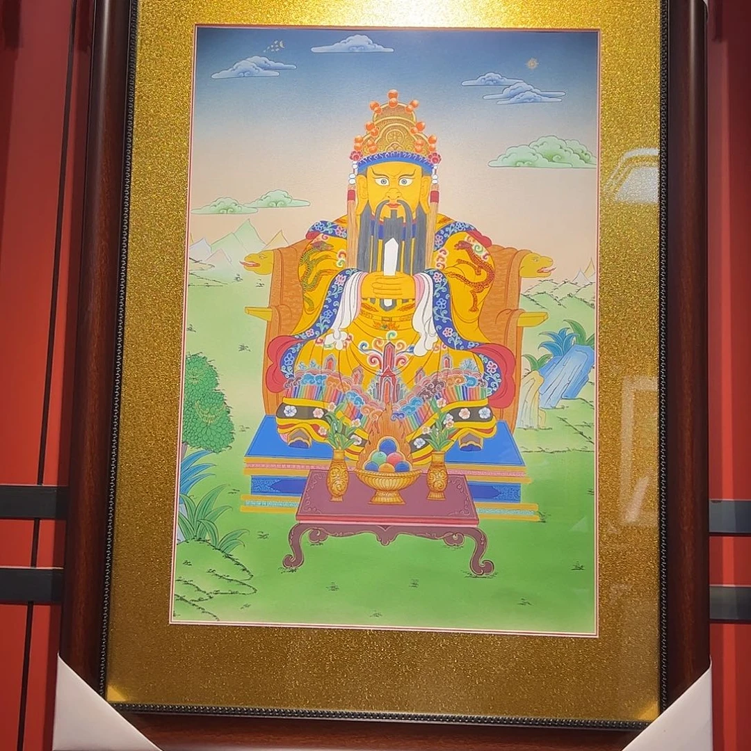 吊坠高僧手绘五爷唐卡