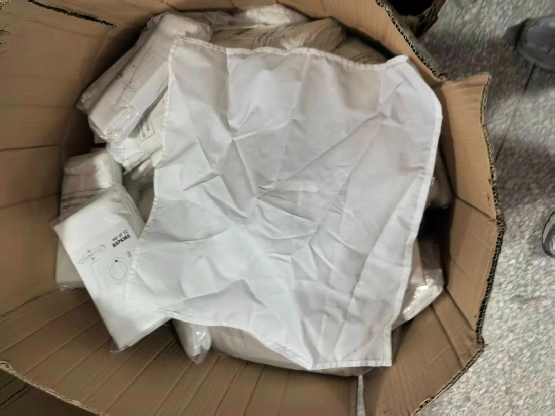 《厚广家》3楼38×3白色优质涤棉餐巾 发18张 福利款