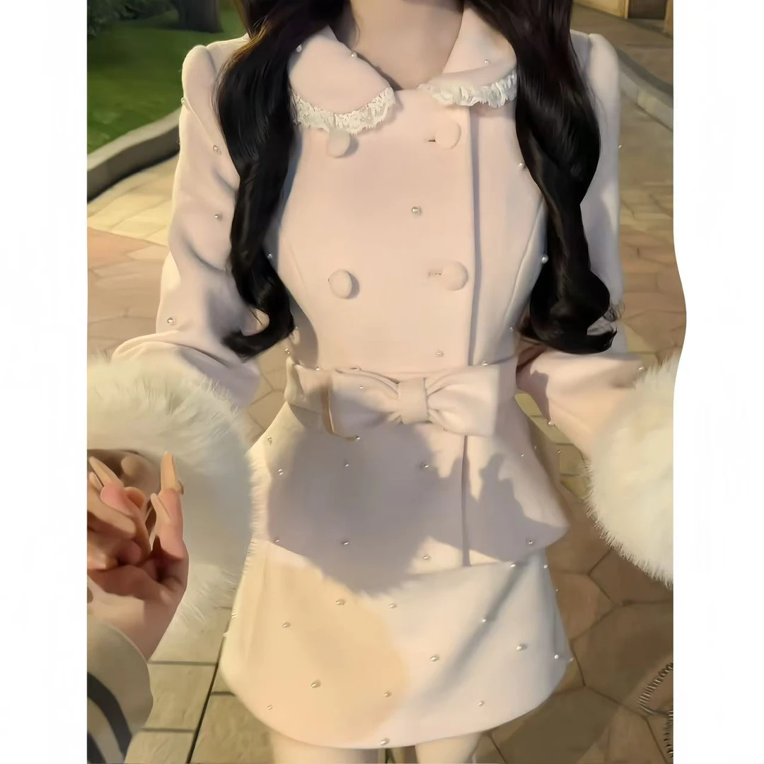 Nico【凛冬未眠】气质名媛度假风时尚套装高腰小香风上衣裙子