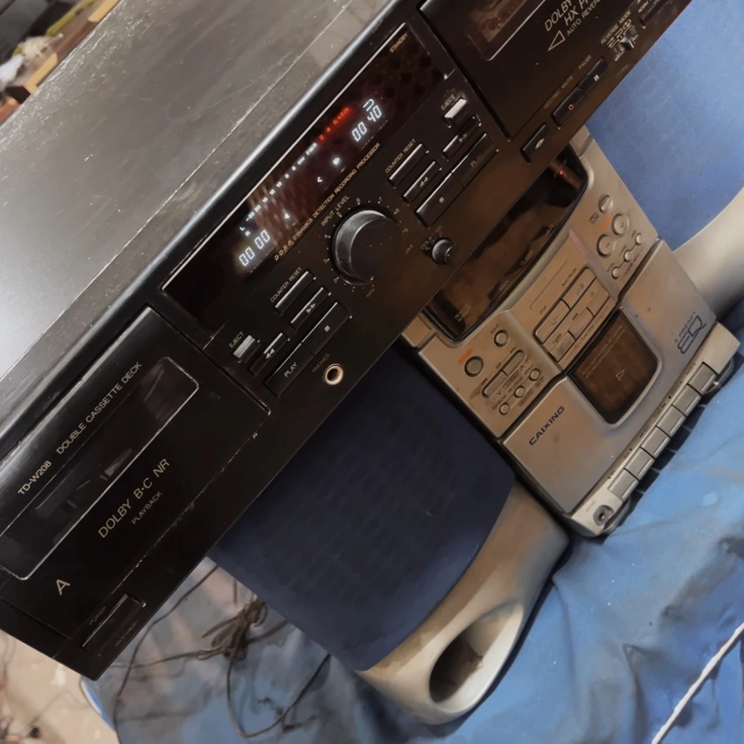 8新一个能通电的Jvc双卡座，包邮