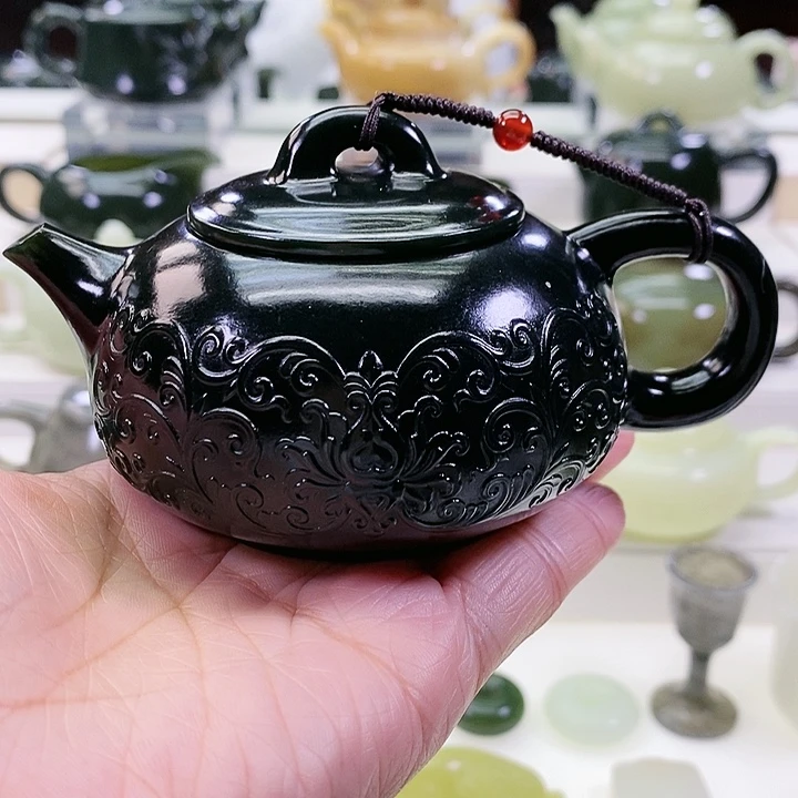 未镶嵌和田玉挂件茶壶180m l