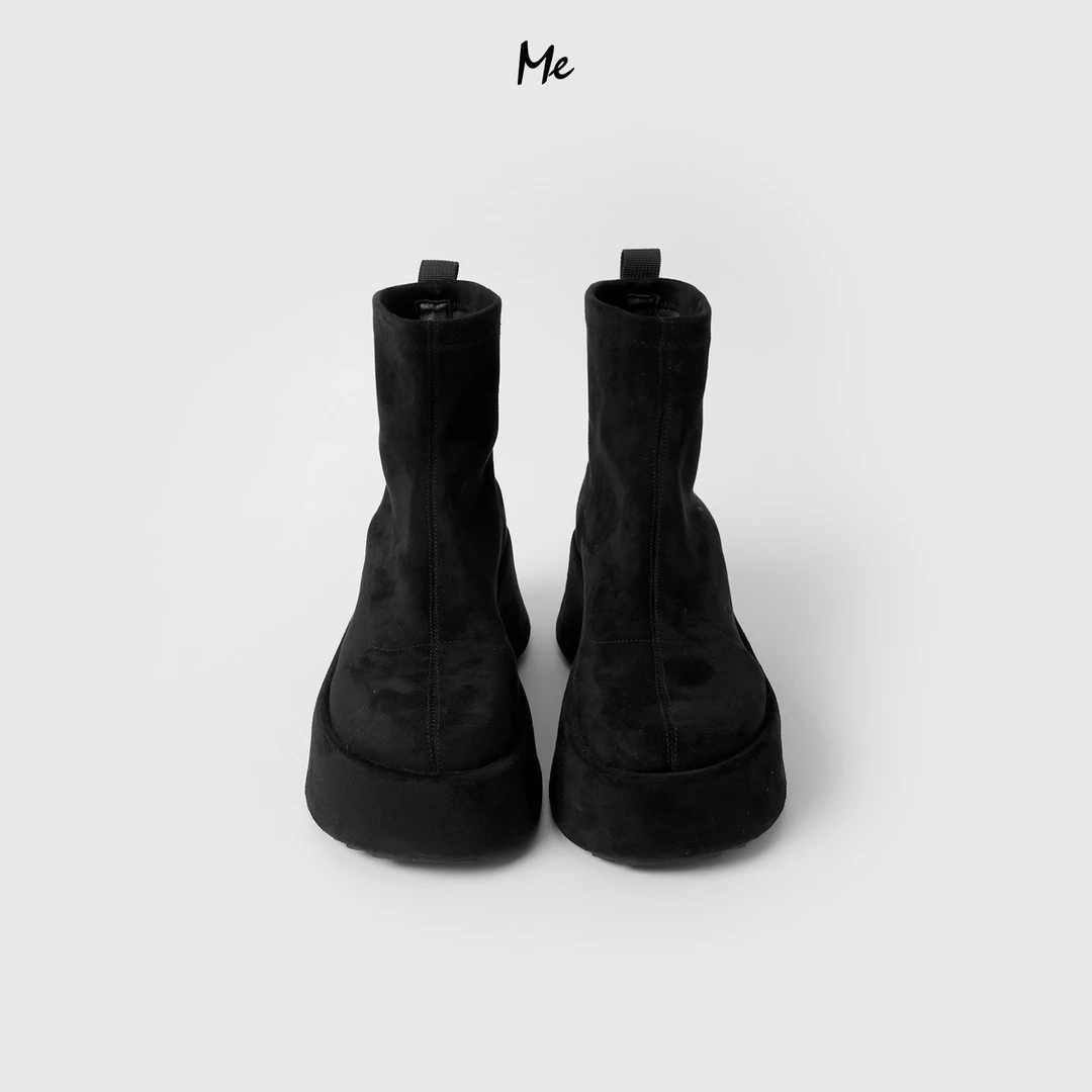 ME【弹力靴】磨砂真皮增高防滑耐磨百搭通勤时尚小脚感鞋子MEQA1024