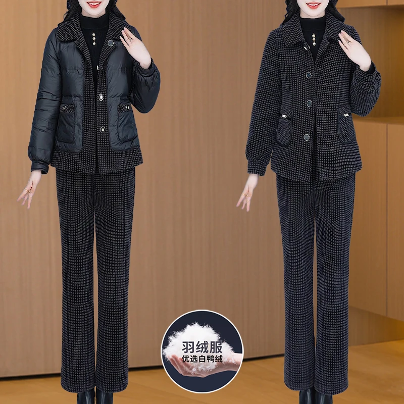 【双面穿】23357优雅新款气质时尚大气减龄收腰显瘦羽绒服M-4XL-LIS