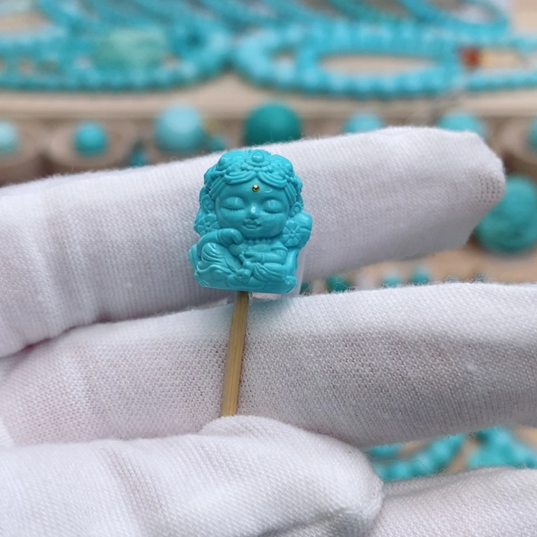 绿松石未镶嵌珠宝奇石12.5mm