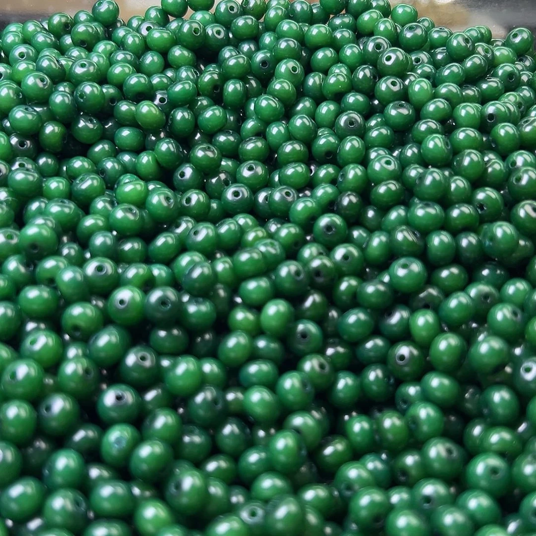 菩提根/象牙果手串卡9祖母绿算盘200颗