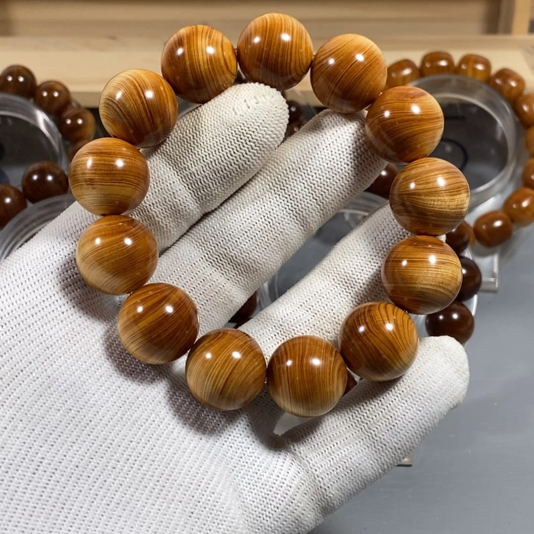 手串/手链柏木（崖柏）1.8荧光爆闪瓷感强包浆快太行陈化崖柏手串