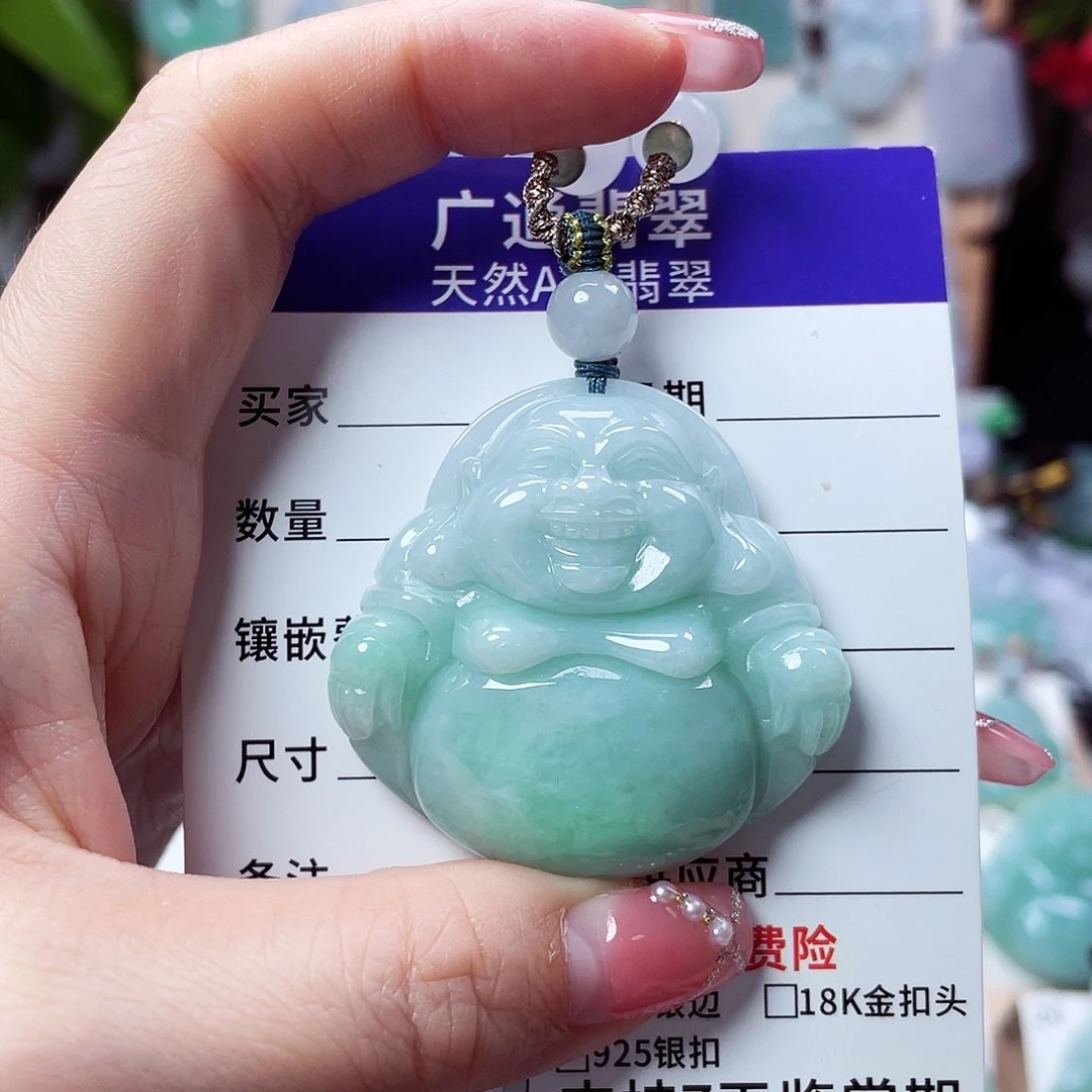 翡翠未镶嵌颈饰佛公61