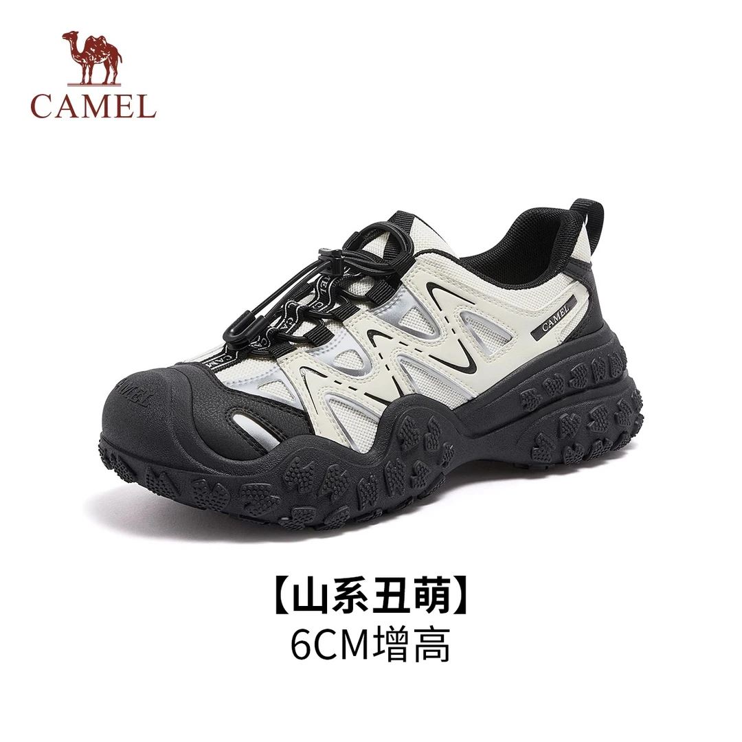 【山系-6CM增高】骆驼女鞋25新款厚底丑萌鞋女户外登山鞋时尚休闲鞋
