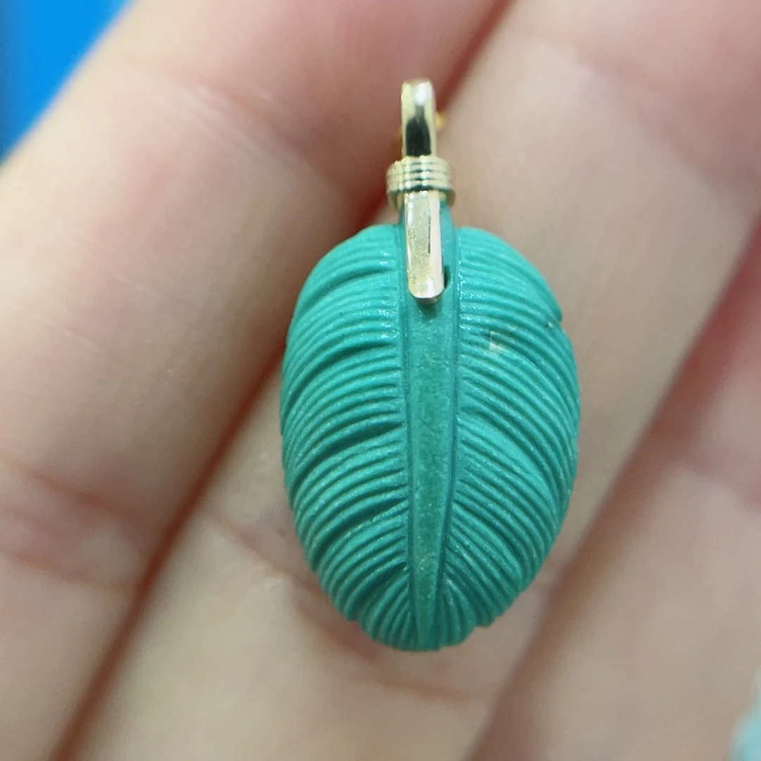 绿松石18K金镶嵌珠宝奇石