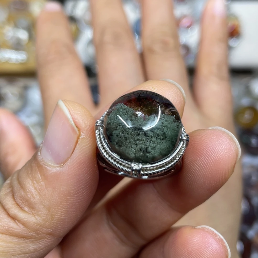 【闪购商品】银S925镶嵌珠宝半成品水晶戒指