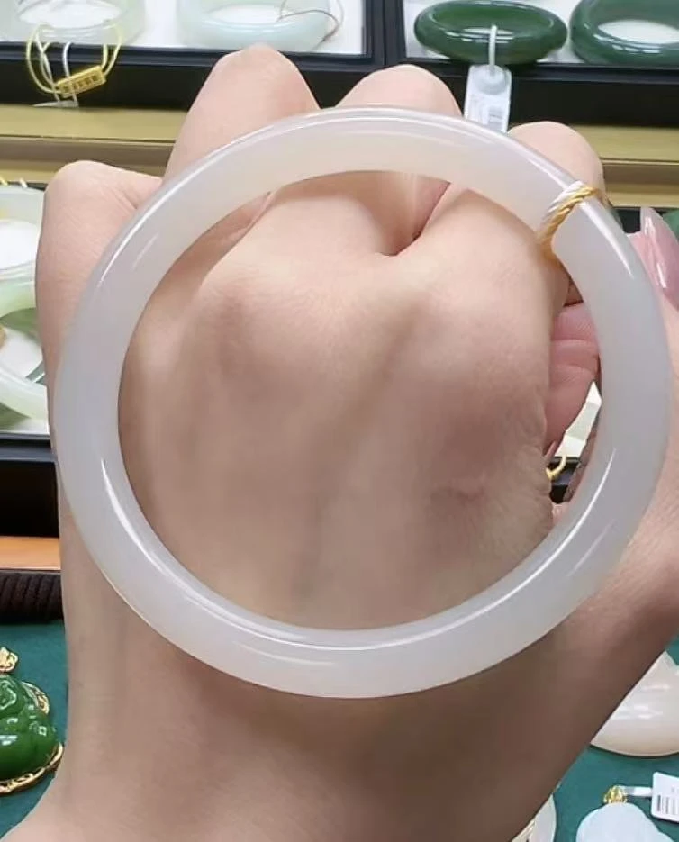 【七七专属】和田玉美人条手镯53-57 GL0083