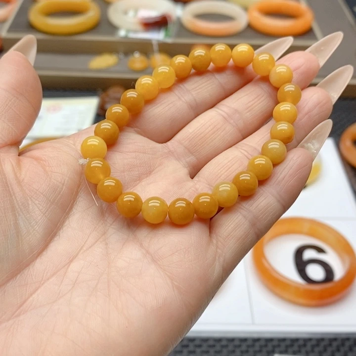 石英质玉（黄龙玉）手镯未镶嵌
