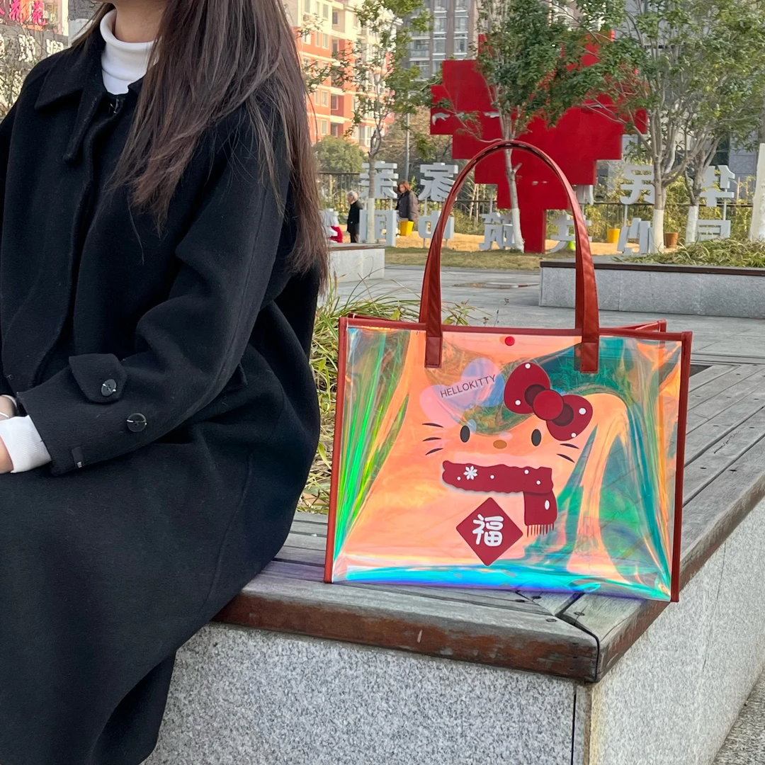 LVTAO/驴淘炫彩新春hello kitty 防水防污妈咪包手提包时尚女包
