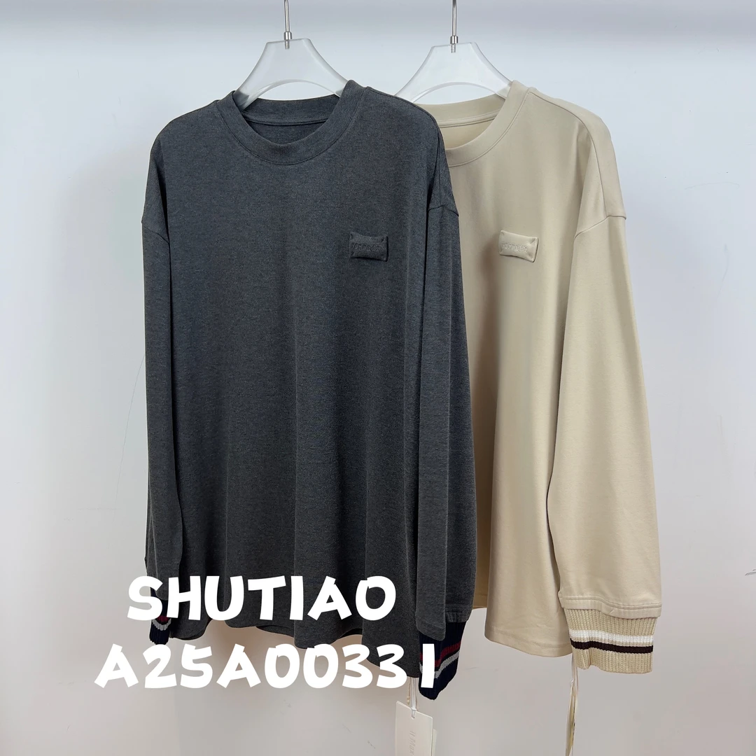 【SHUTIAO】2024秋冬：新款小众设计款T恤A25A00331