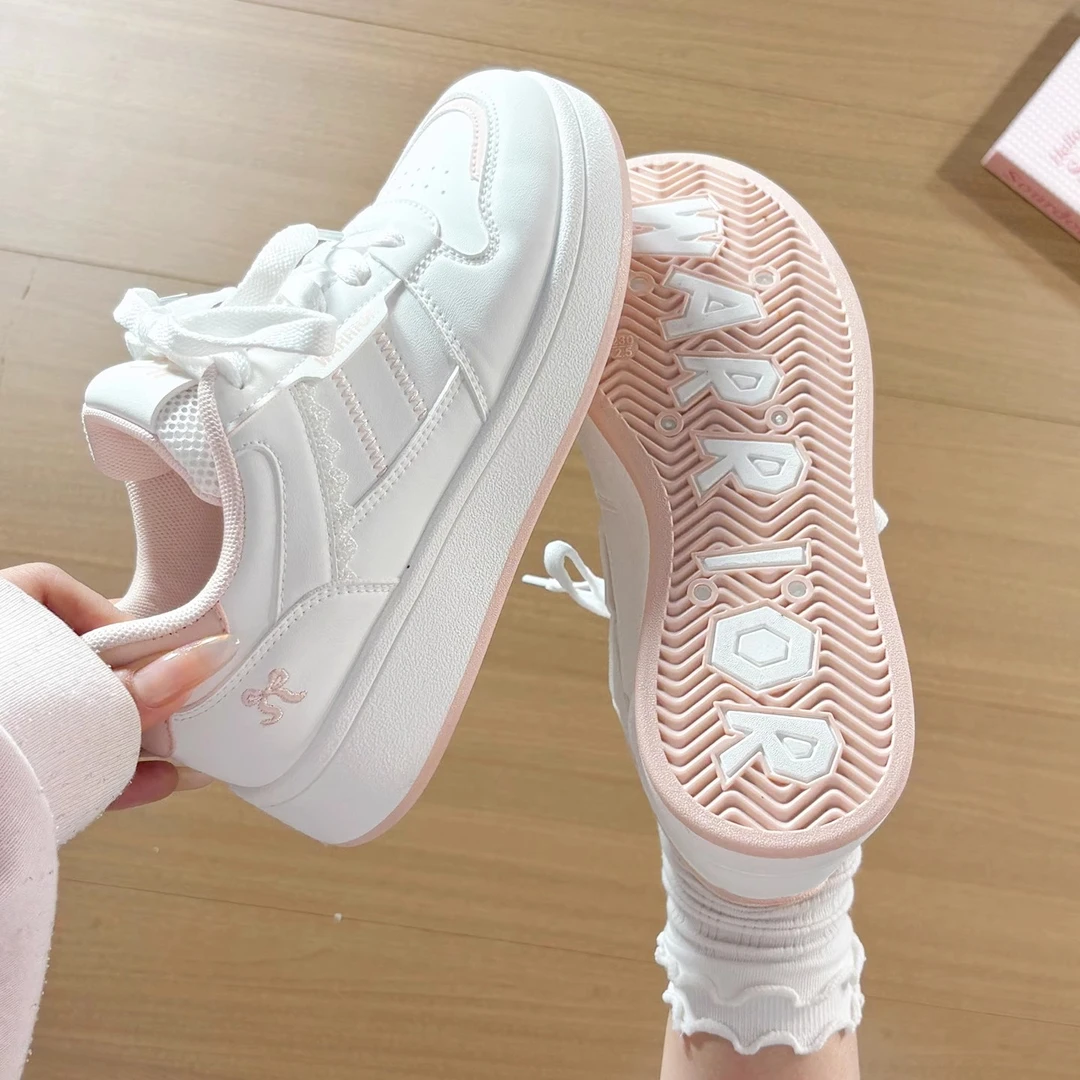回力奶fufu小白鞋女2025秋季新款爆款网红百搭软底轻便蝴蝶结板鞋