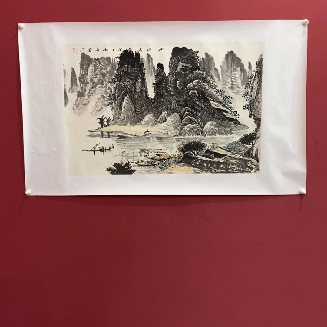 国画刘延能四尺三开精品佳作