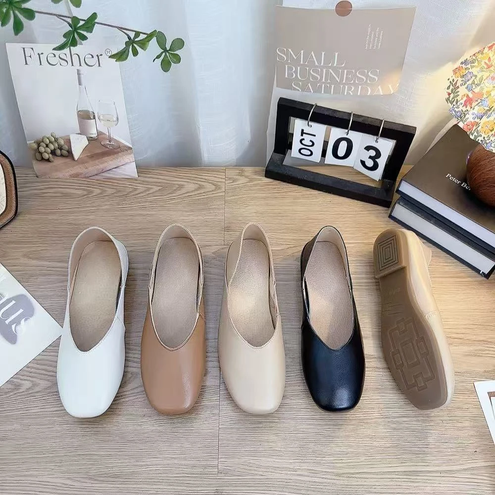 L8888舒适百搭软底浅口妈妈单鞋仓