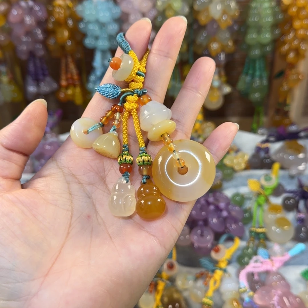 未镶嵌钥匙挂件玛瑙/玉髓