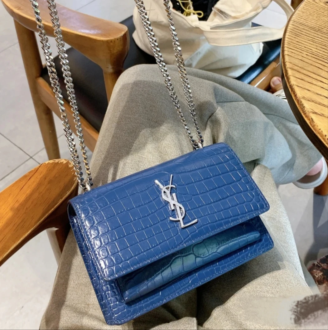 95新  98新 奢总管/圣罗兰鳄压日落包/成色直播间为准