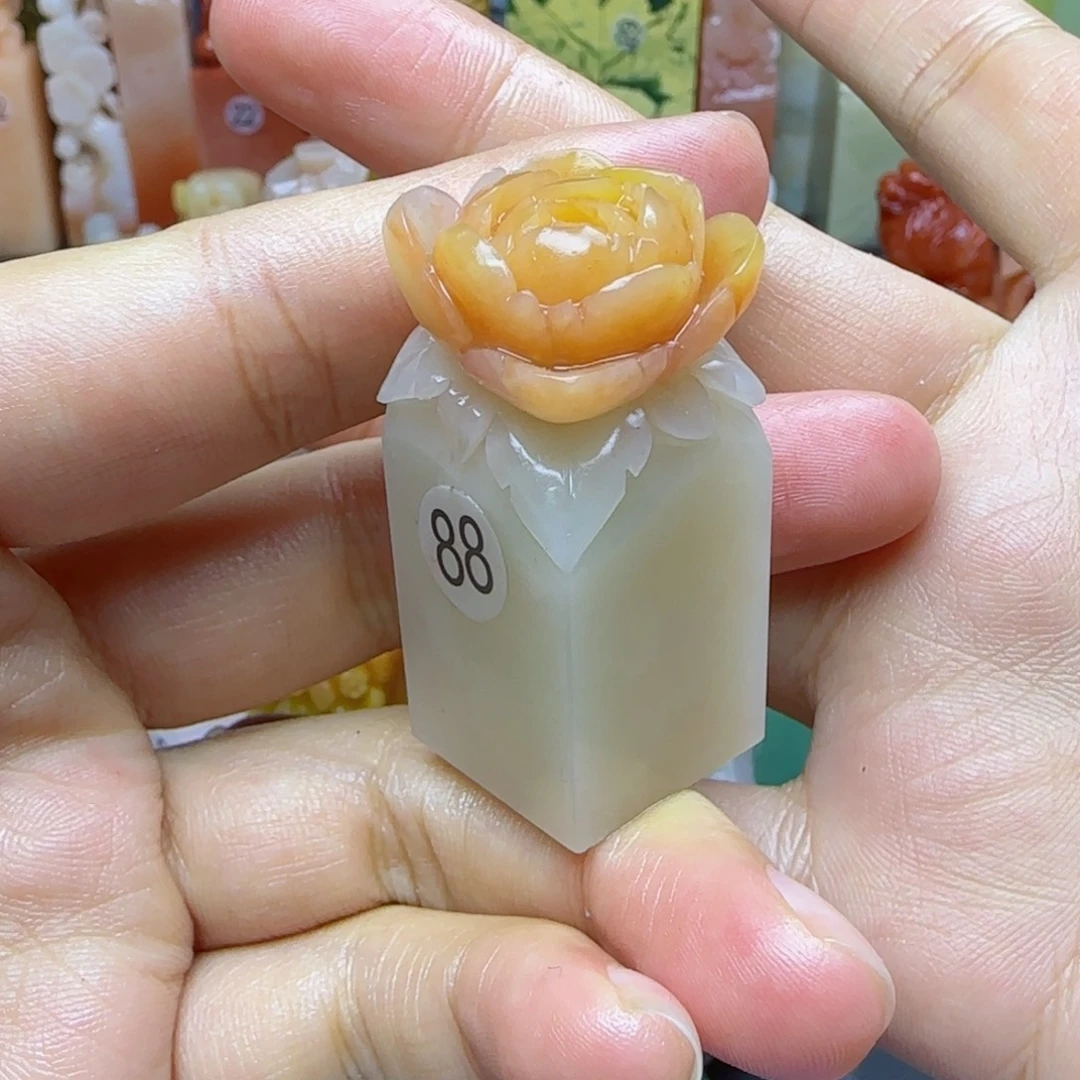 老挝印石牡丹花2.0/2.0