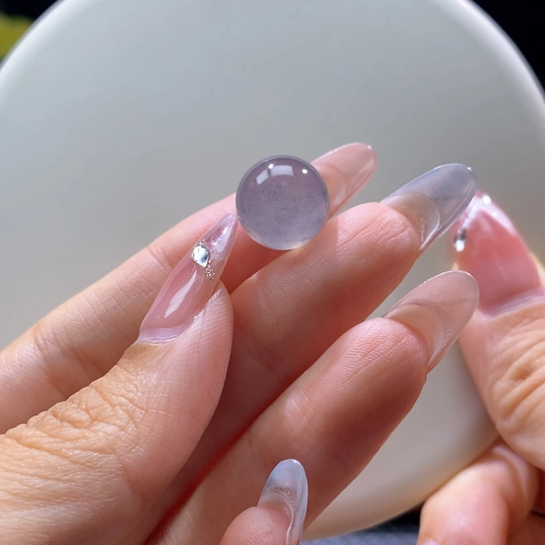 翡翠未镶嵌颈饰翡翠黑杠圆珠13.34mm