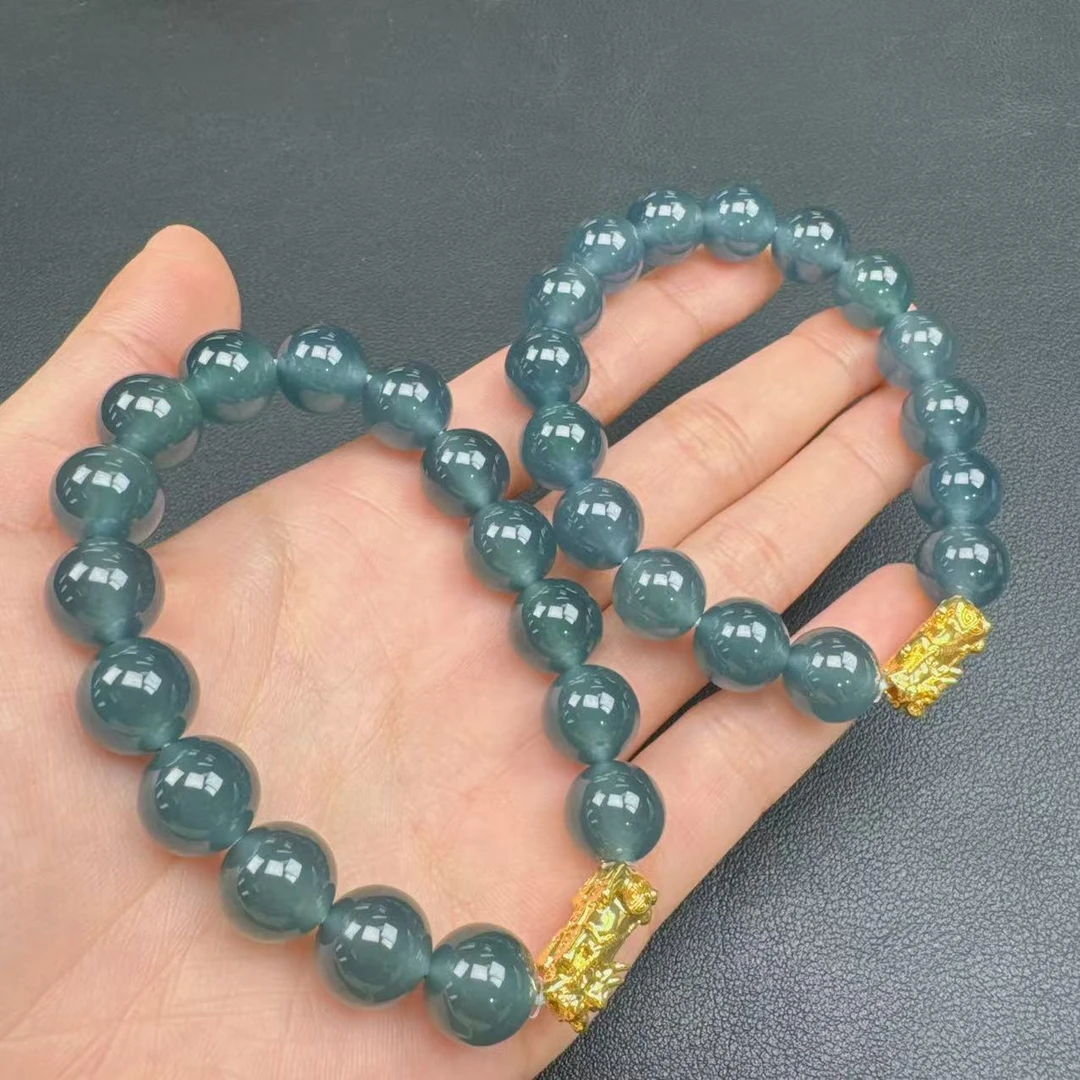 【玉经纶】40295/Q32-天然A货翡翠手串-多样性发其一