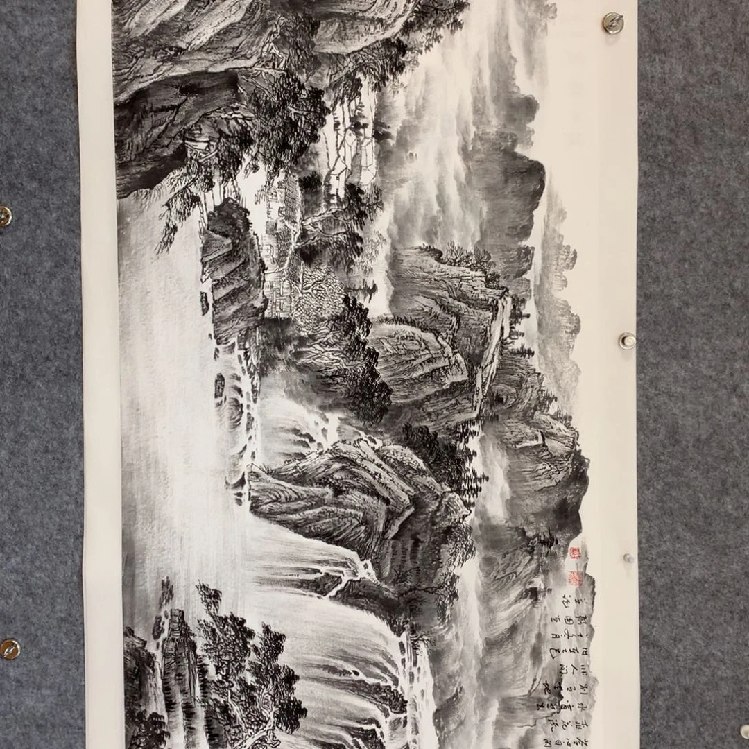 国画山水作品写意