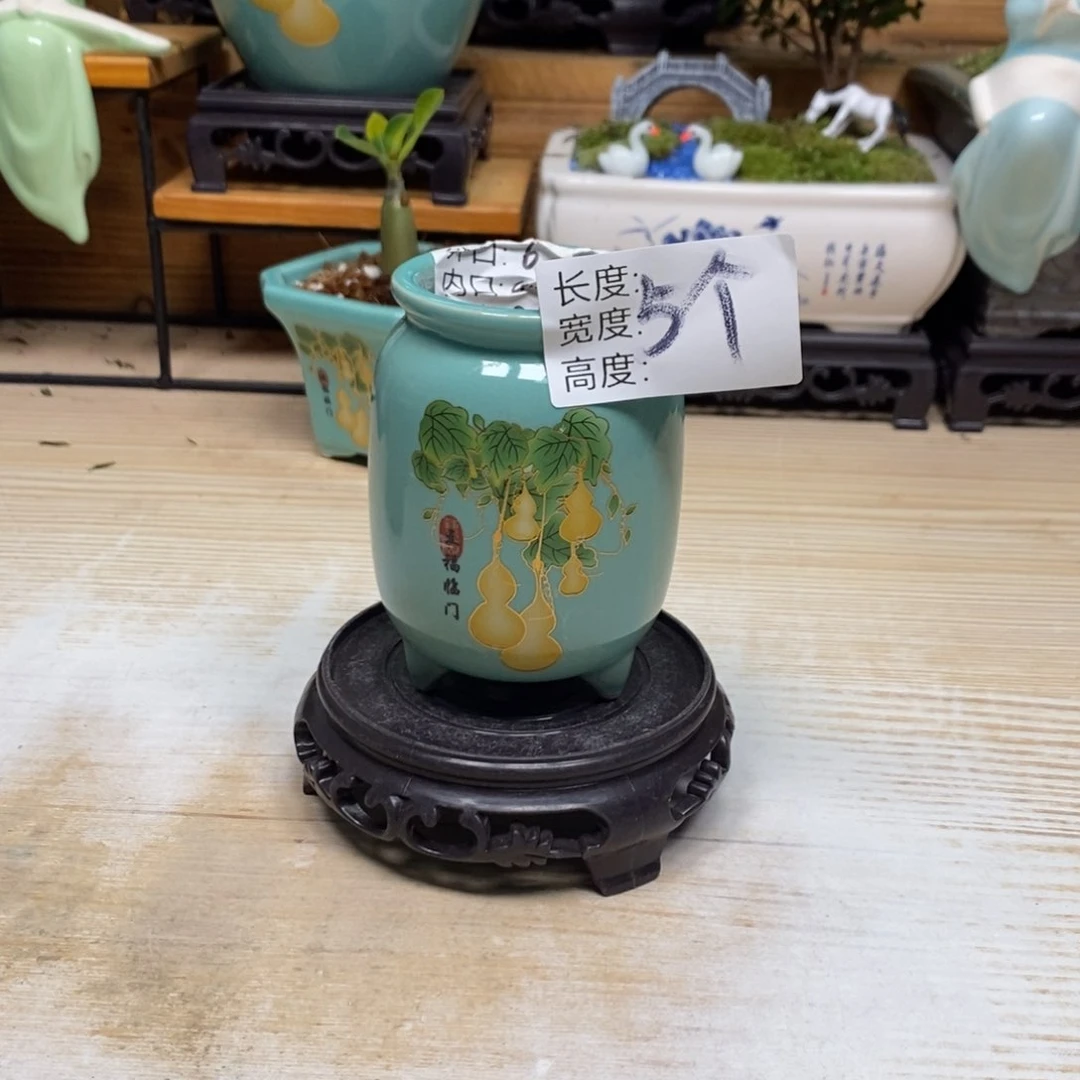 紫砂陶瓷艺术花盆陶瓷