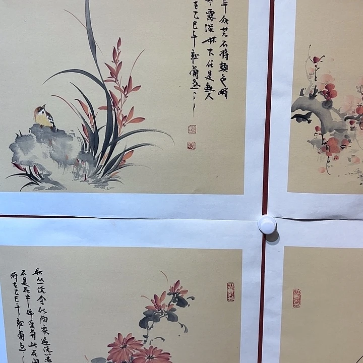 国画听兰老师花鸟