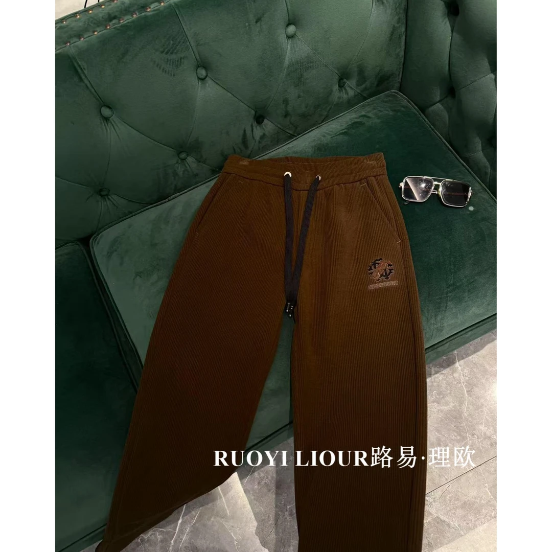 【路易理欧】欧货时尚潮流商务纯色修身冬季百搭休闲裤8192