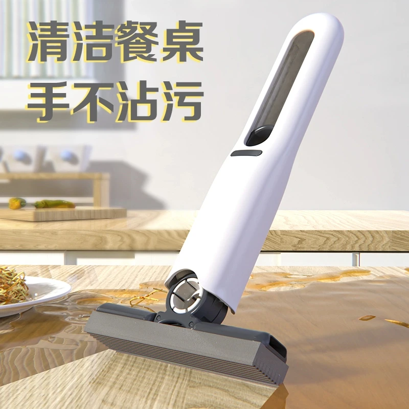 桌面清洁拖地迷你小拖把多功能免手洗吸水吸毛发神器胶棉拖把家用