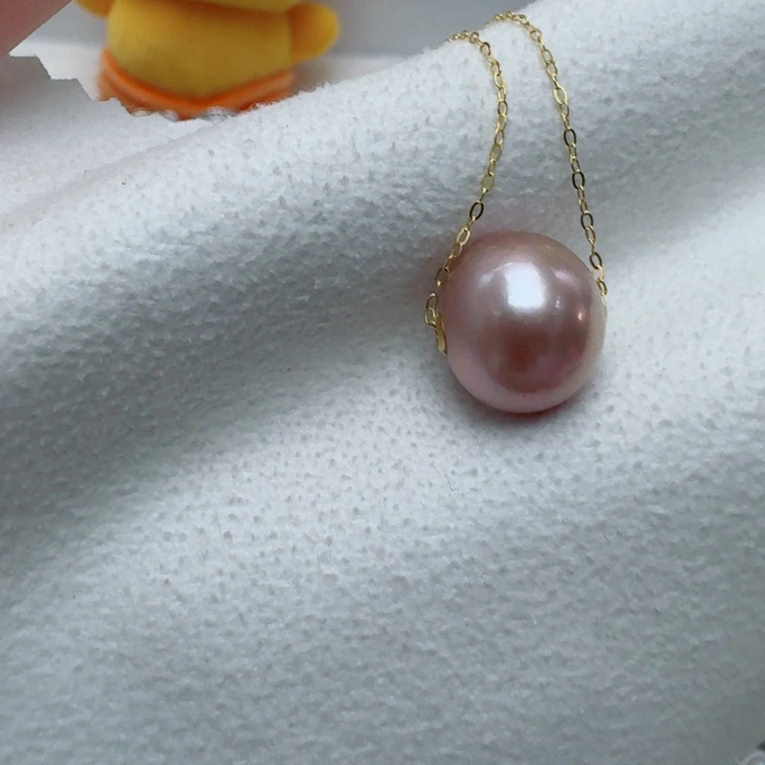 淡水珍珠18K金镶嵌颈饰@@bd143