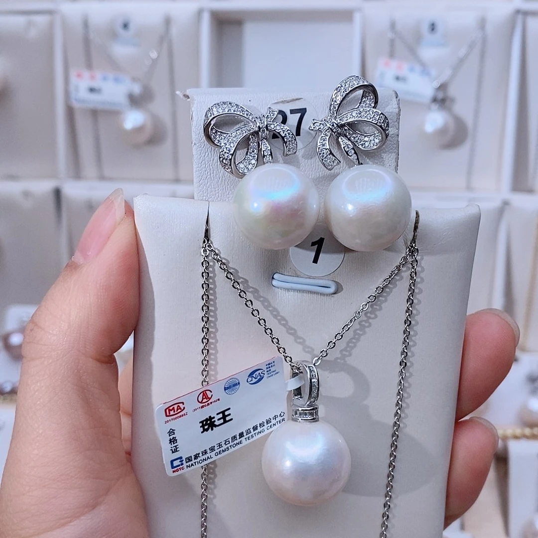 银S925镶嵌颈饰淡水珍珠沐**辰
