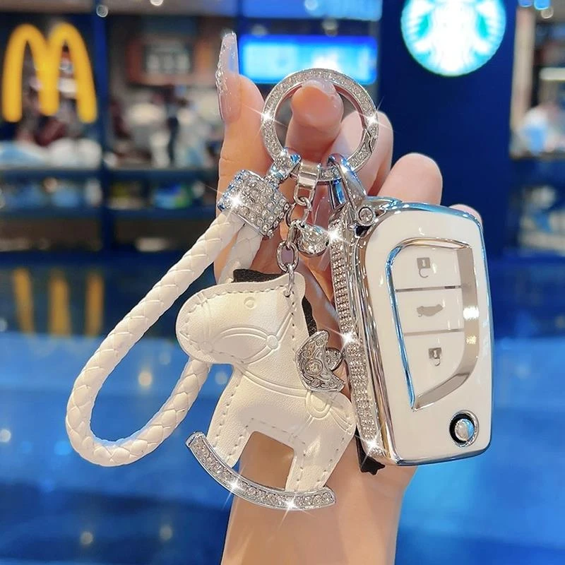 于ToyotaCorolla钥匙套雷凌REIZ锐放折叠荣放车汉兰达扣威兰达壳