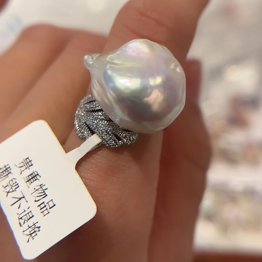 淡水珍珠耳饰合金