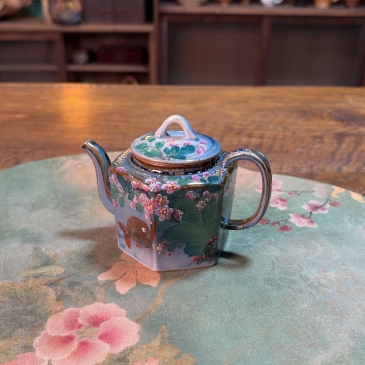 柴烧纯手工手绘陶瓷