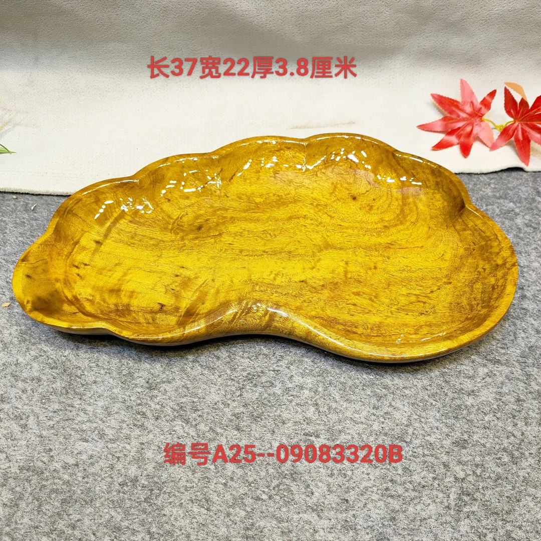 黄金樟木实木果盘果篓热卖现代简约时尚设计多功能家用精致水果盘