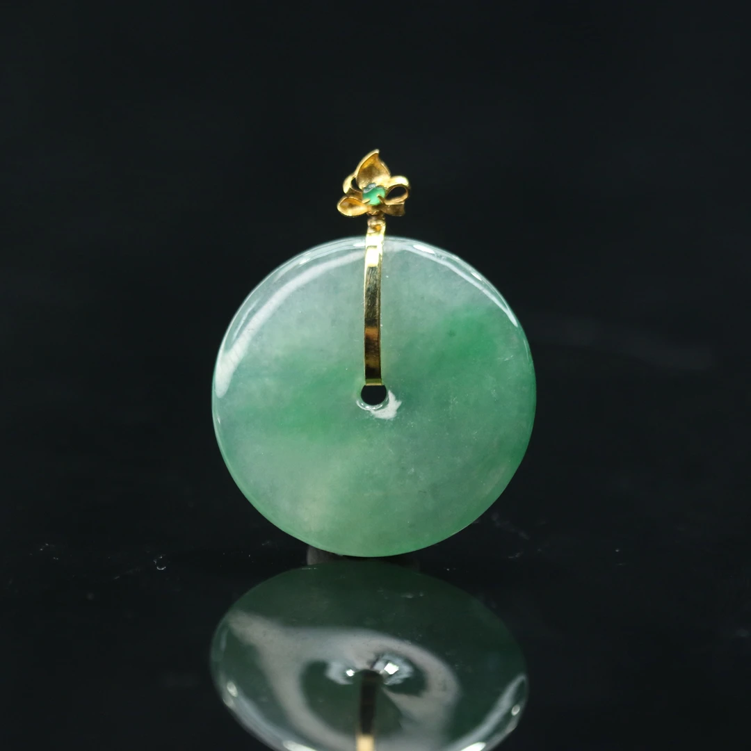 FC3天然缅甸翡翠A货18k平安扣/400159/保利厦门拍卖