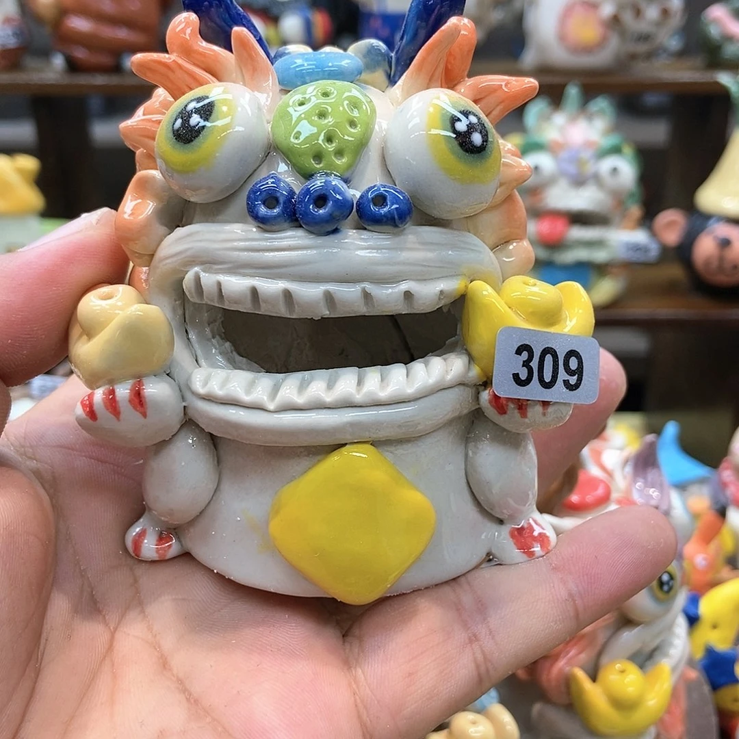 摆件直播间手工抽象陶瓷摆件微瑕309