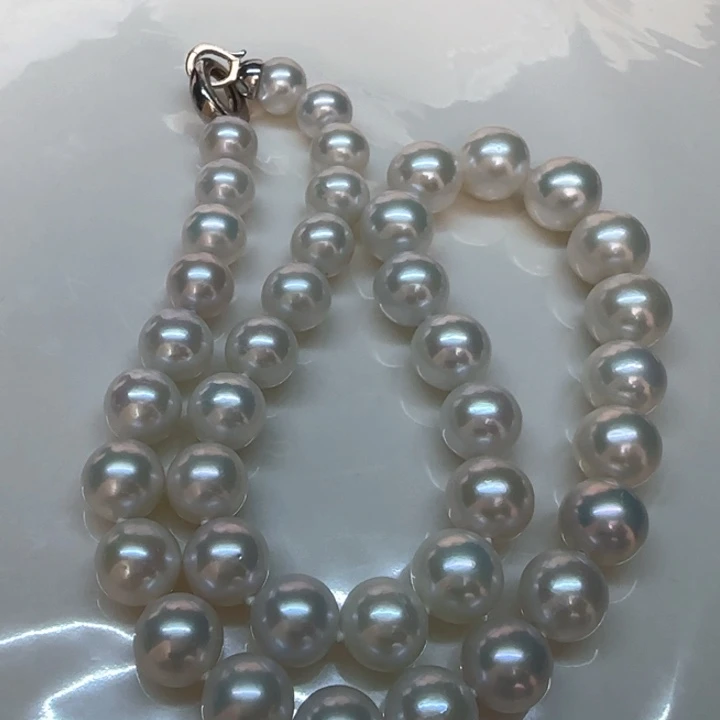 淡水珍珠银S925镶嵌项链
