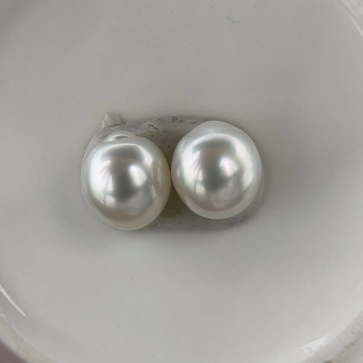 颈饰海水珍珠未镶嵌10.5mm 澳白 耳坠