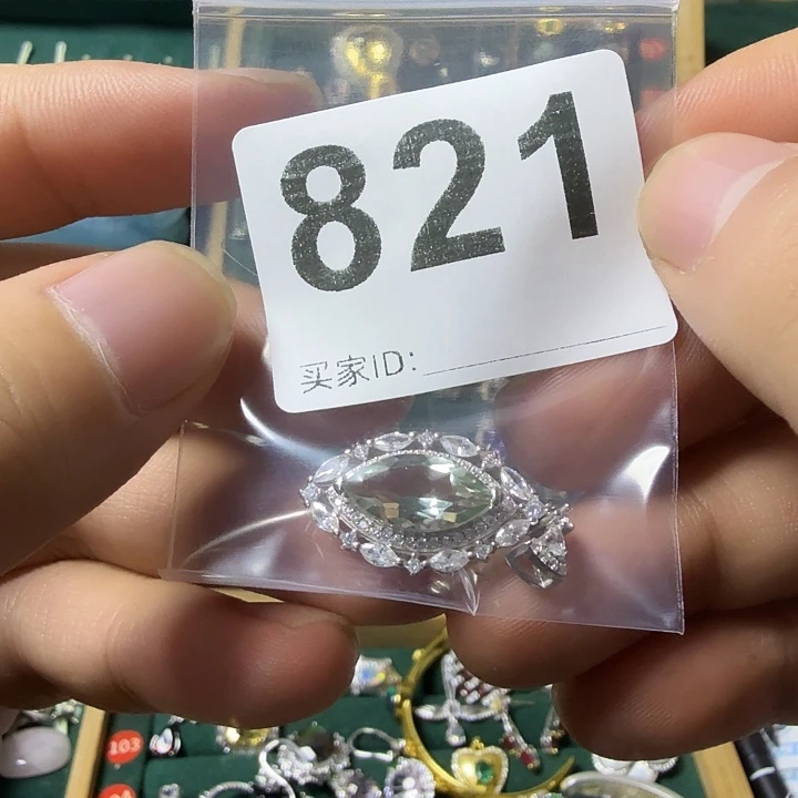 酱***油水晶颈饰银S925镶嵌