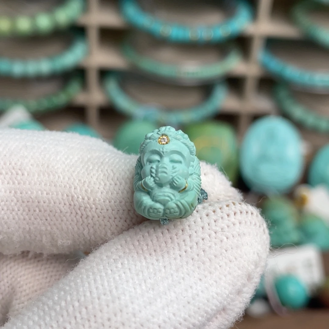 绿松石未镶嵌天使象16