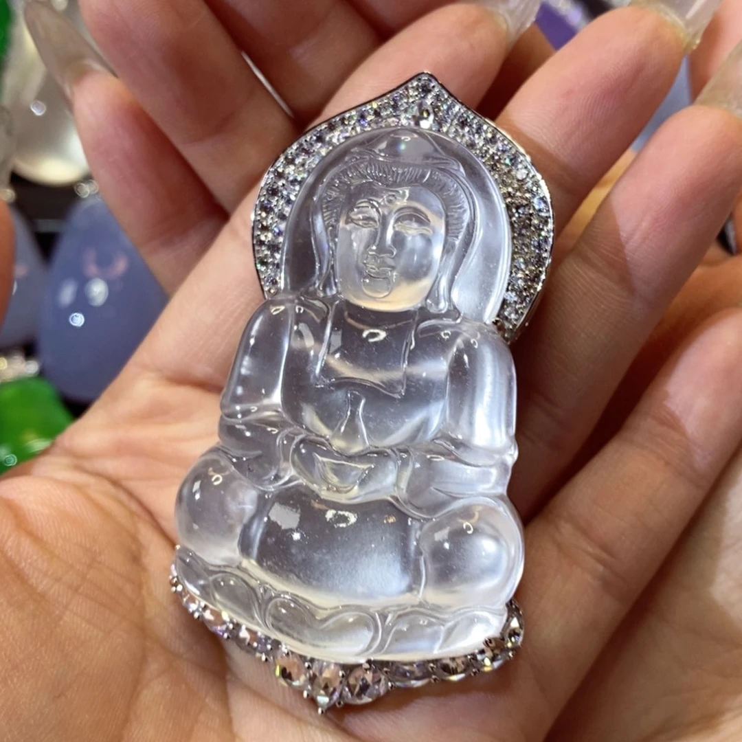 石英质玉颈饰银S925镶嵌