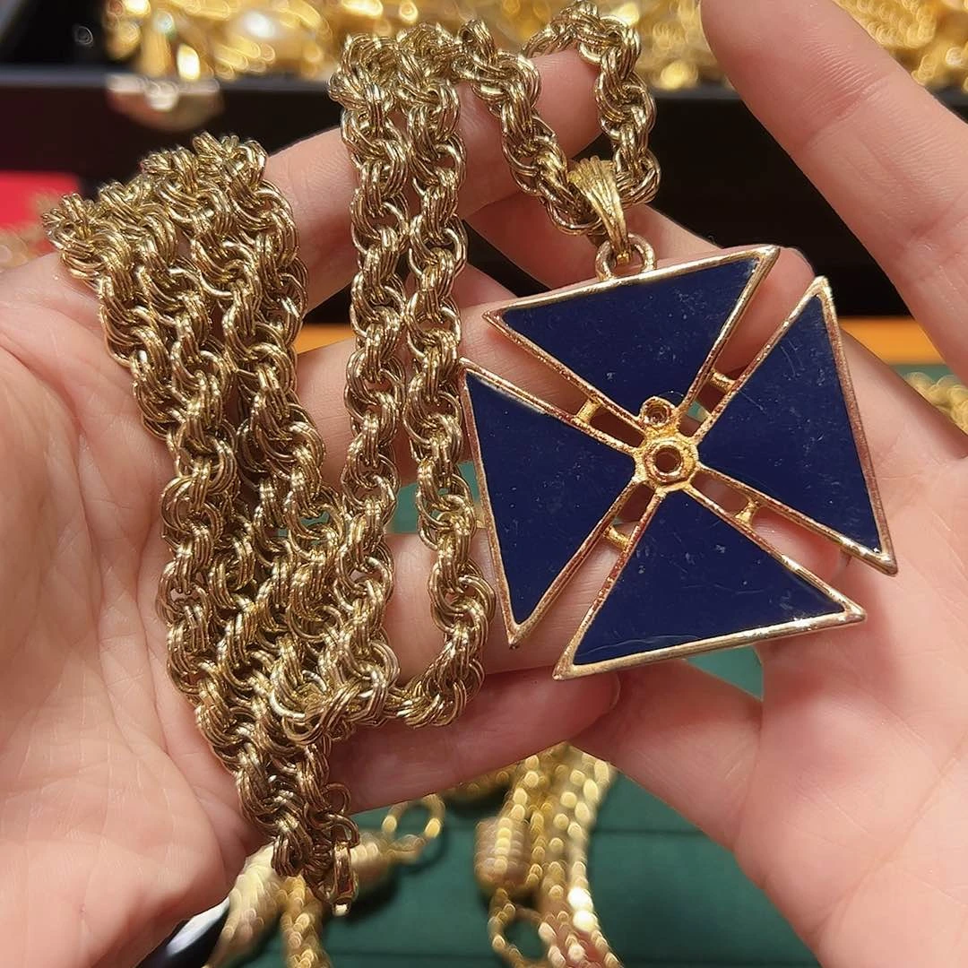 琉璃铜合金锆石铁合金法产项链