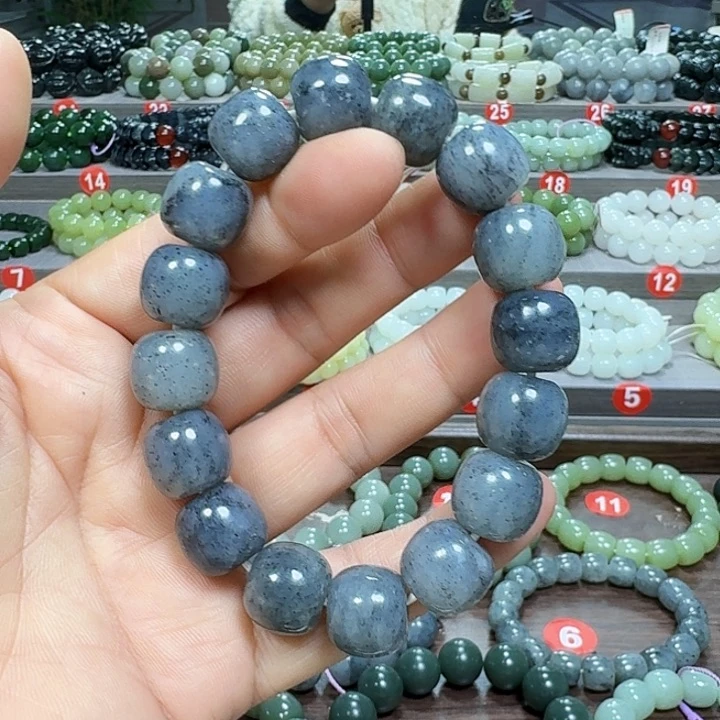 未镶嵌手链和田玉新疆青花老型卡14
