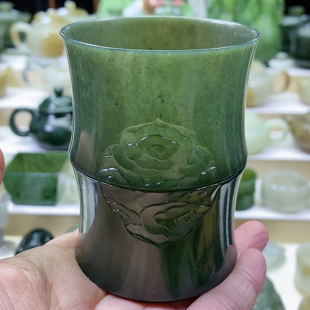 和田玉茶杯未镶嵌
